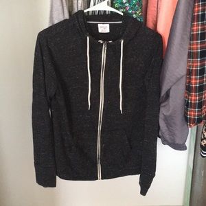 Black Zip-Up Hoodie. L/G